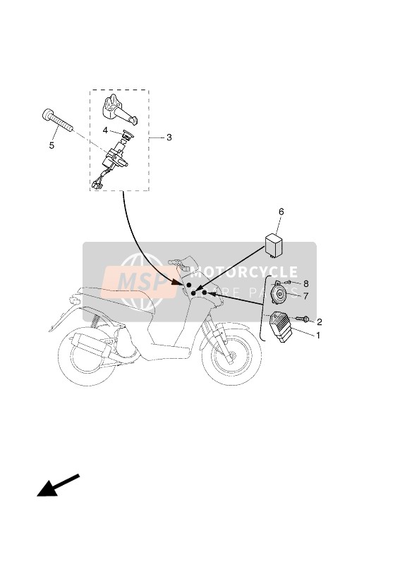 Yamaha EW50N SLIDER 2011 Eléctrico 1 para un 2011 Yamaha EW50N SLIDER